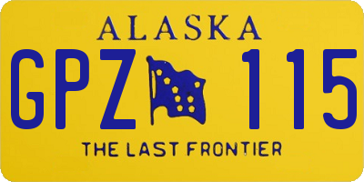 AK license plate GPZ115