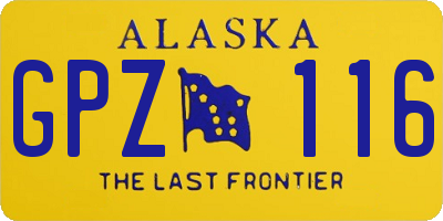 AK license plate GPZ116