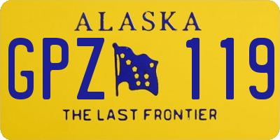 AK license plate GPZ119