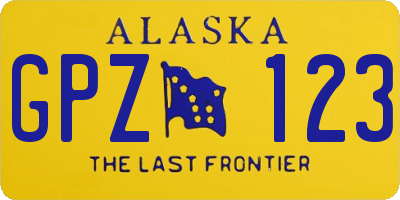 AK license plate GPZ123