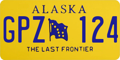 AK license plate GPZ124