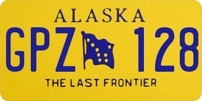 AK license plate GPZ128