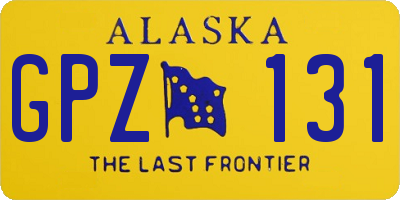 AK license plate GPZ131