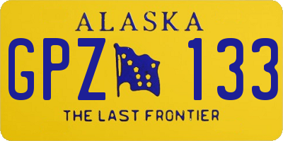 AK license plate GPZ133