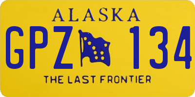 AK license plate GPZ134