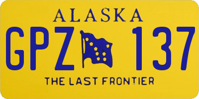 AK license plate GPZ137