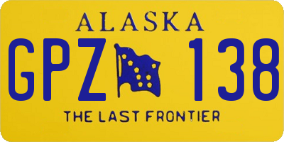 AK license plate GPZ138