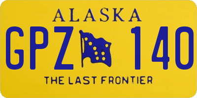 AK license plate GPZ140