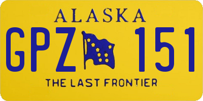 AK license plate GPZ151