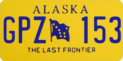 AK license plate GPZ153