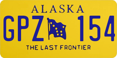 AK license plate GPZ154