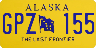 AK license plate GPZ155