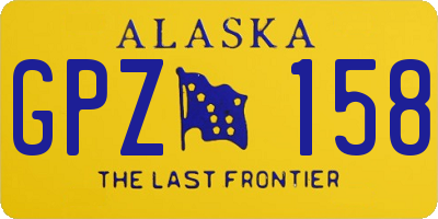 AK license plate GPZ158