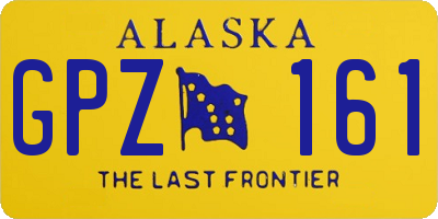 AK license plate GPZ161