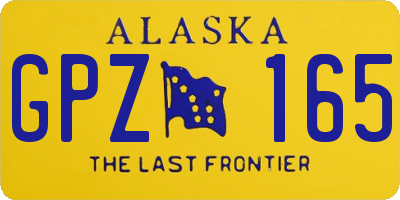 AK license plate GPZ165