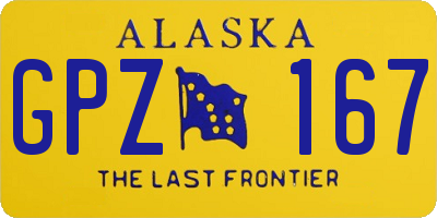 AK license plate GPZ167