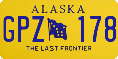 AK license plate GPZ178