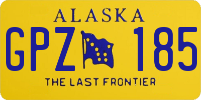 AK license plate GPZ185