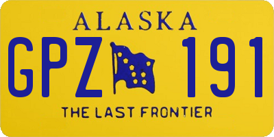 AK license plate GPZ191