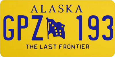AK license plate GPZ193