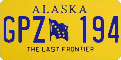 AK license plate GPZ194