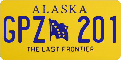 AK license plate GPZ201