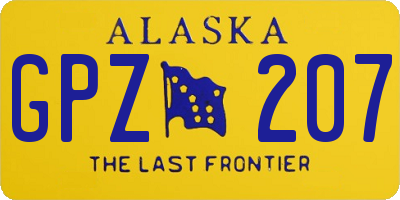 AK license plate GPZ207