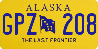 AK license plate GPZ208