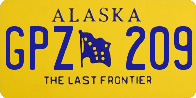 AK license plate GPZ209