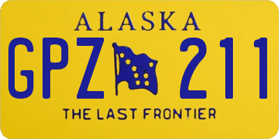 AK license plate GPZ211