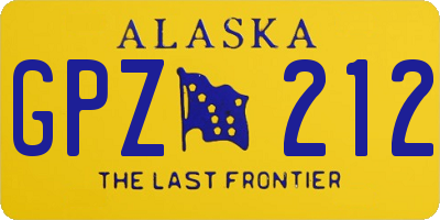 AK license plate GPZ212