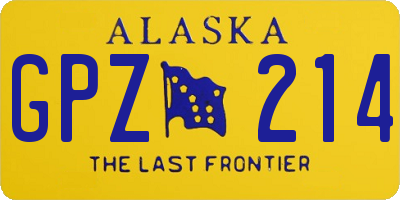 AK license plate GPZ214