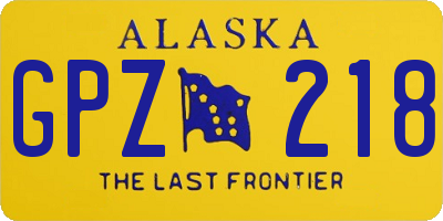 AK license plate GPZ218