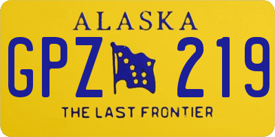 AK license plate GPZ219