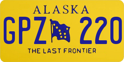 AK license plate GPZ220