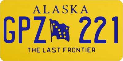 AK license plate GPZ221