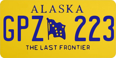 AK license plate GPZ223