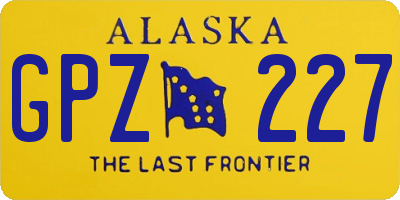 AK license plate GPZ227