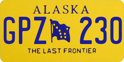 AK license plate GPZ230