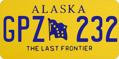 AK license plate GPZ232