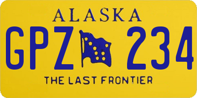 AK license plate GPZ234