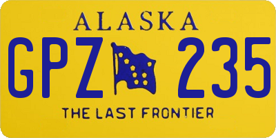 AK license plate GPZ235