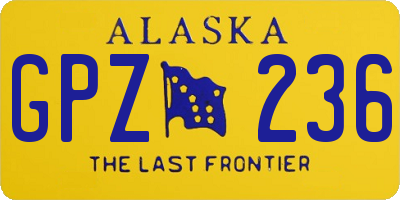 AK license plate GPZ236