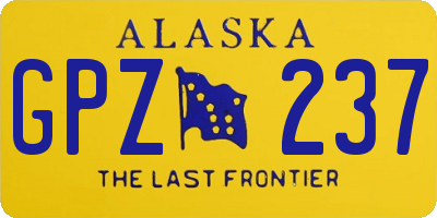 AK license plate GPZ237