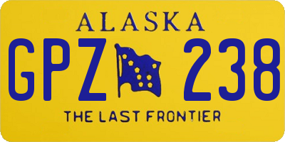 AK license plate GPZ238