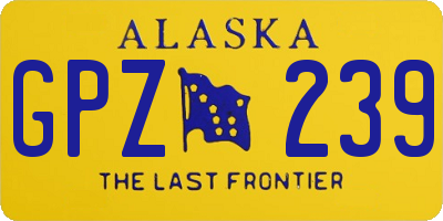 AK license plate GPZ239