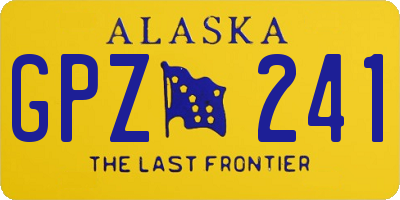 AK license plate GPZ241