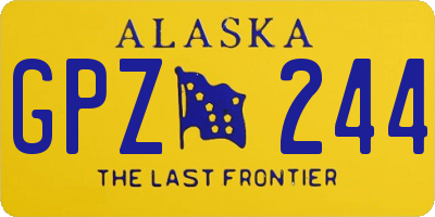 AK license plate GPZ244