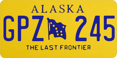 AK license plate GPZ245