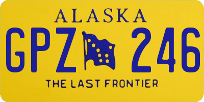 AK license plate GPZ246